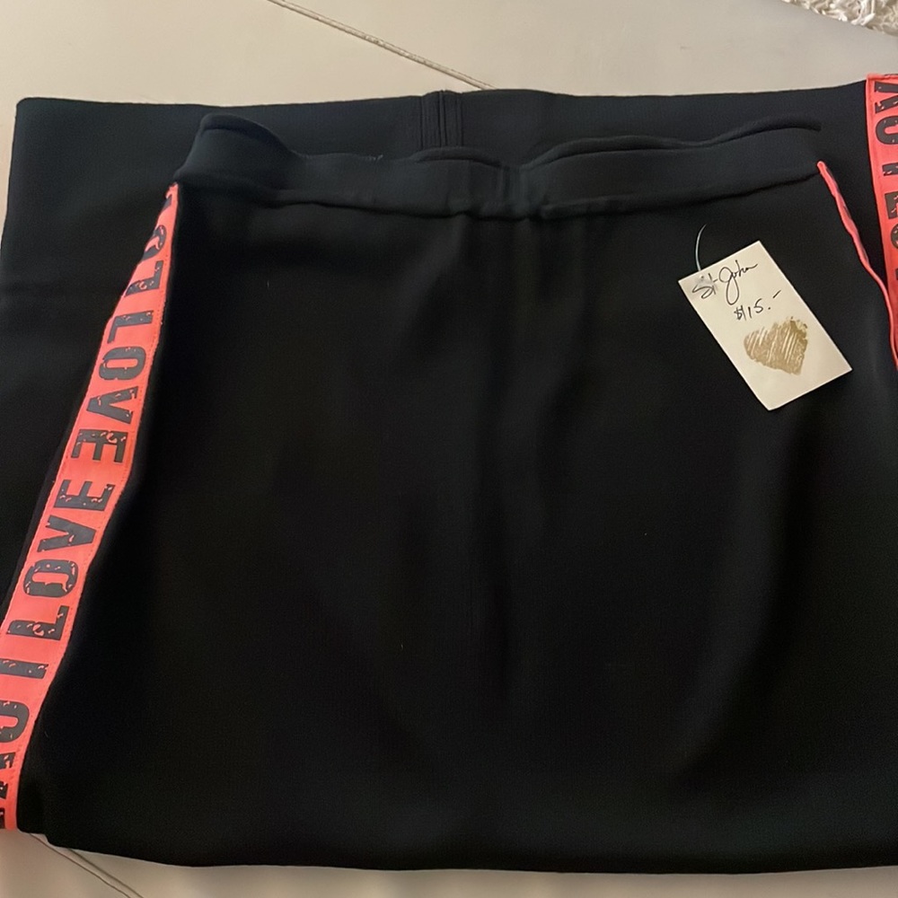 St. John repurposed Love black stretch knit midi skirt M/L - Picture 8 of 8